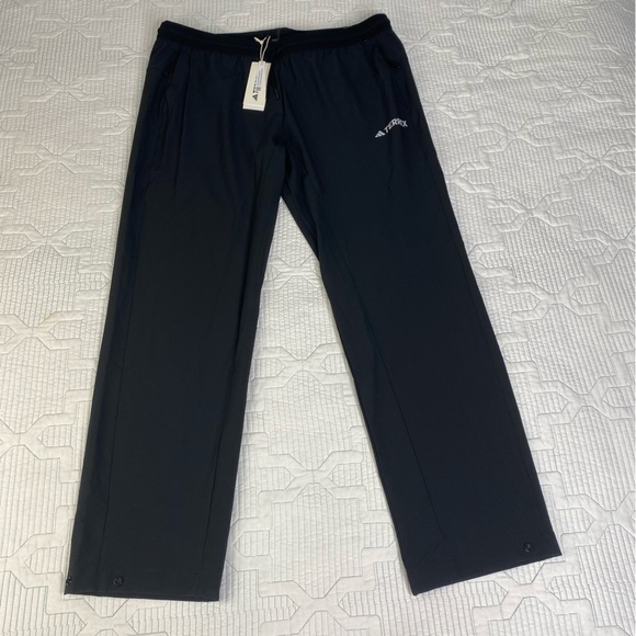 Adidas Terrex Liteflex Hiking Pants Womens Size XL Black Water Repellent - Picture 2 of 16